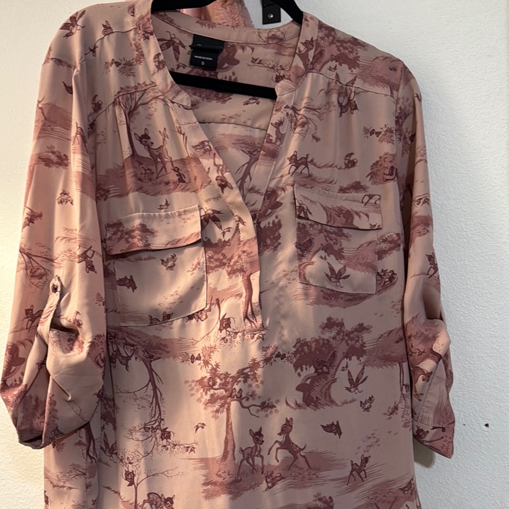 Pink Patterned Blouse